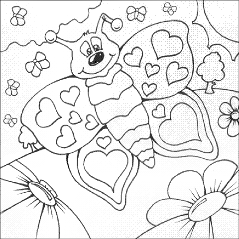 Butterfly Coloring Pages 6
